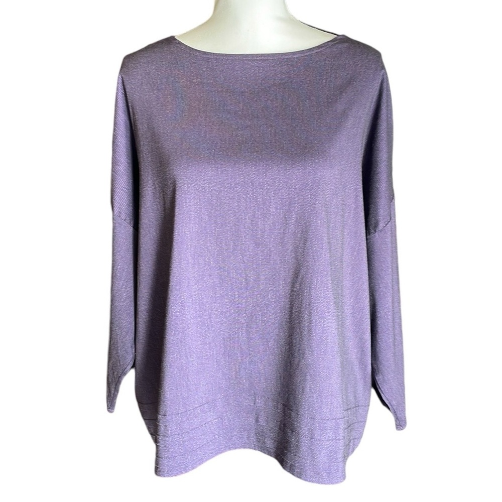 NWT Fat Hat Purple Oversized Style Top M